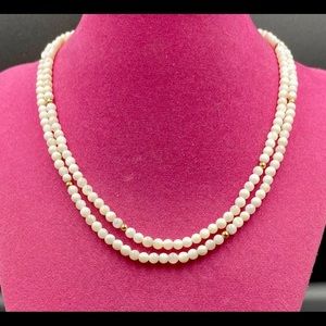 Sale ✨ Freshwater Mother of Pearl Beaded Necklace + 14K Gold Beads